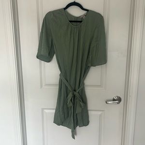 H&M sage green mini dress